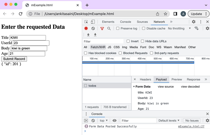 FormData 对象