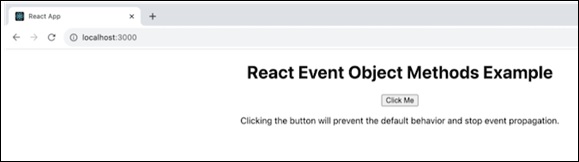 React Event 对象方法