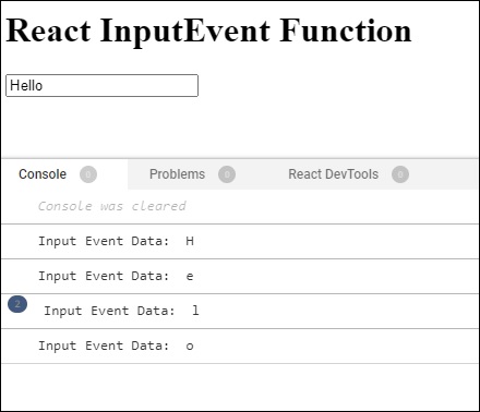 React InputEvent 函数