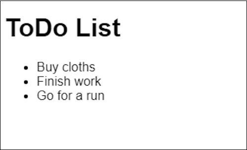 todo list